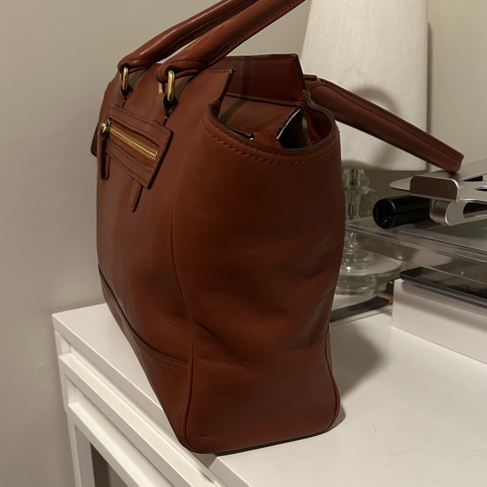Coach Tan Leather Tote Bag - Picture 5 of 14